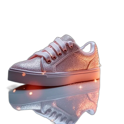 shoes, vaporwave, 3d render, neon lights transparent PNG cut-out