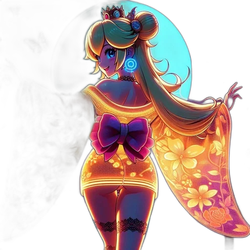 dress, concept art, fantasy art, anime, pixel art, colorful, neon, pastel transparent PNG cut-out