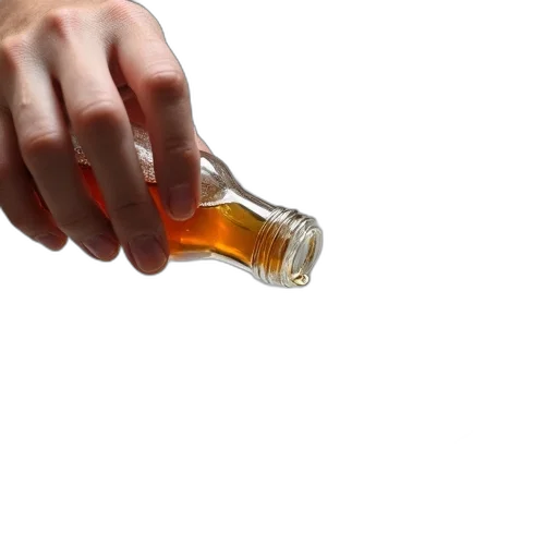 bottle, weapon, food, hair, 3d render, photorealistic, person, sprinkling transparent PNG cut-out