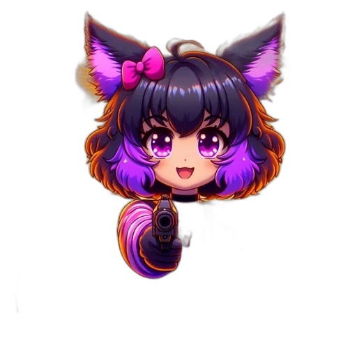 staff, weapon, jewelry, animal, anime, pixel art, fantasy art, vaporwave transparent PNG cut-out