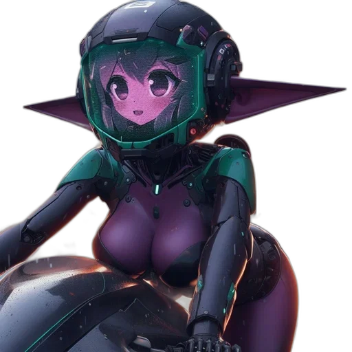 robot, mask, weapon, creature, concept art, anime, cyberpunk, fantasy art transparent PNG cut-out