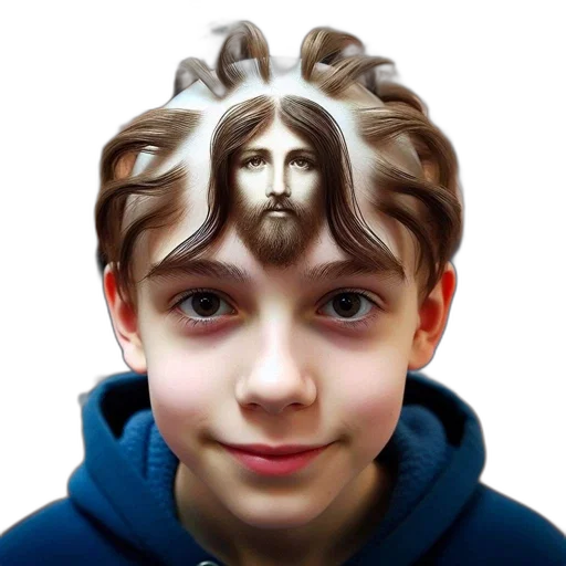crown, hair, face, mask, photorealistic, 3d render, cartoon, anime transparent PNG cut-out