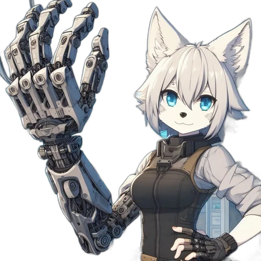 robot, weapon, animal, staff, cyberpunk, anime, concept art, pixel art transparent PNG cut-out