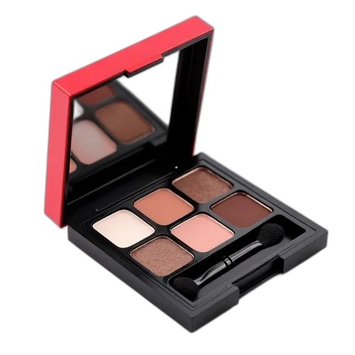 red, dark, compact, makeup, palette, black, design, lid transparent PNG cut-out