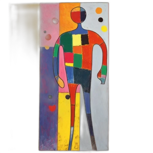 robot, staff, oil painting, concept art, abstract, painting, stylized, human transparent PNG cut-out