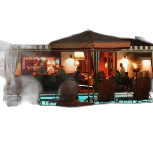 furniture, umbrella, staff, 3d render, photorealistic, concept art, oil painting, night transparent PNG cut-out