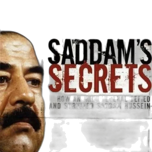 saddam, secrets, book, cover, featuring, man, mustache, set transparent PNG cut-out