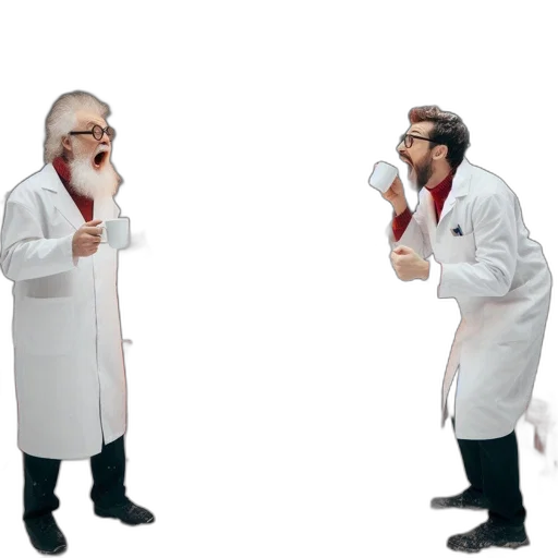 jacket, concept art, 3d render, cartoon, two, men, one, older transparent PNG cut-out