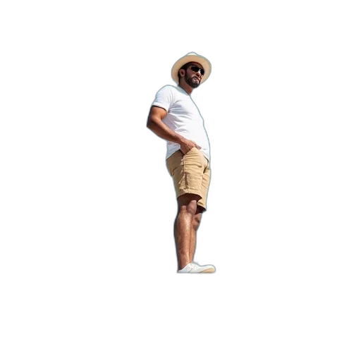 hat, staff, shoes, jacket, 3d render, photorealistic, cartoon, pixel art transparent PNG cut-out