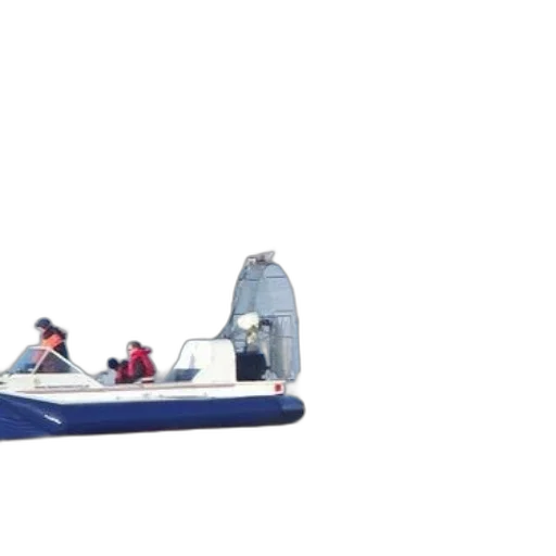car, 3d render, outer space, blue, white, hovercraft, two, people transparent PNG cut-out