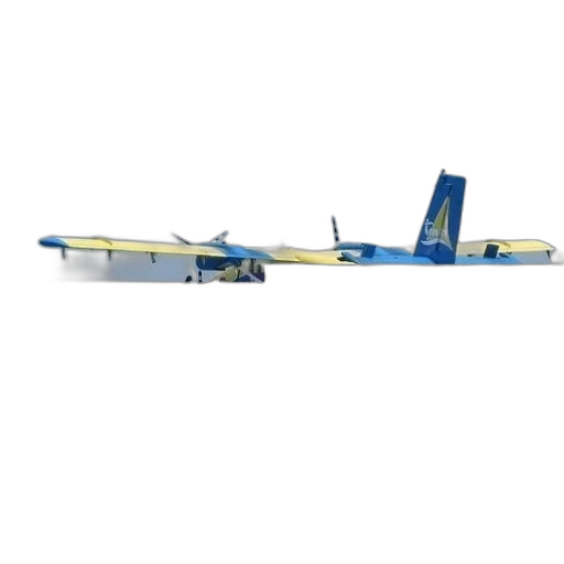 weapon, 3d render, concept art, blue, yellow, airplane, logo, tail transparent PNG cut-out