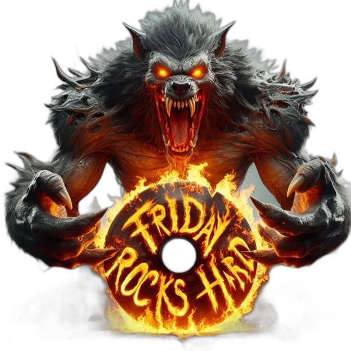 fantasy art, concept art, 3d render, menacing, glowing, wolf-like, creature, sharp transparent PNG cut-out