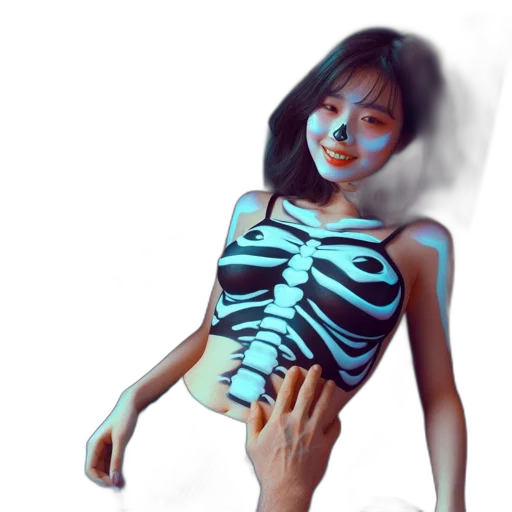dress, robot, creature, face, 3d render, photorealistic, concept art, vaporwave transparent PNG cut-out
