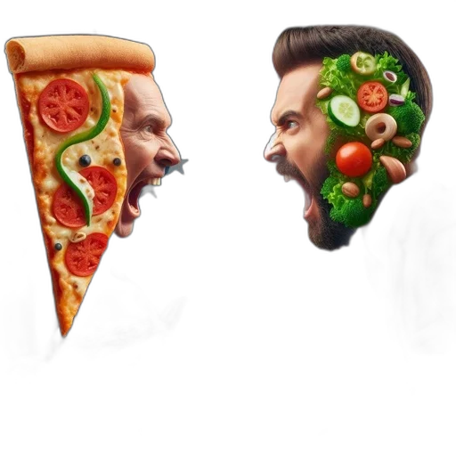 food, face, mask, concept art, photorealistic, 3d render, pixel art, two transparent PNG cut-out