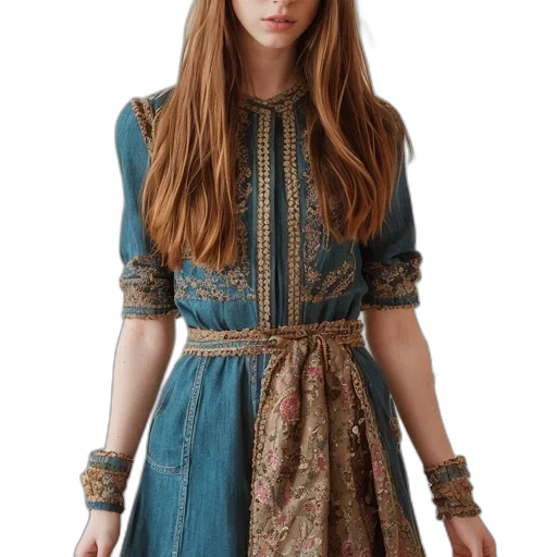 dress, jewelry, hair, crown, fantasy art, photorealistic, concept art, 3d render transparent PNG cut-out
