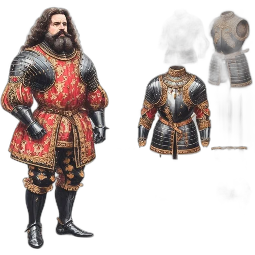 jacket, sword, concept art, fantasy art, 3d render, photorealistic, monochrome, red transparent PNG cut-out