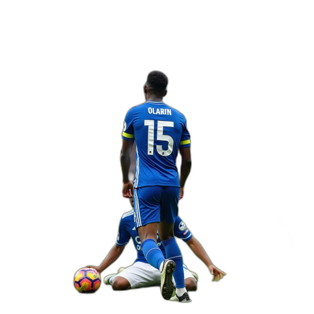 staff, animal, pixel art, soccer, player, blue, jersey, number transparent PNG cut-out