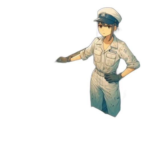 hat, staff, weapon, robot, pixel art, anime, concept art, 3d render transparent PNG cut-out