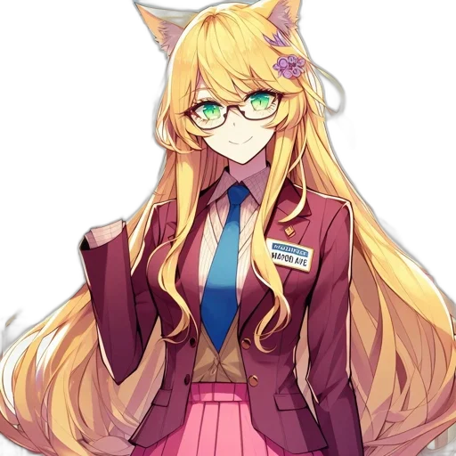 staff, jacket, animal, creature, anime, pixel art, cartoon, concept art transparent PNG cut-out