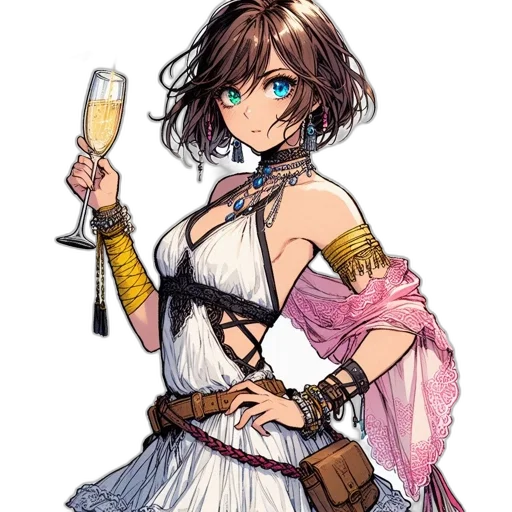 staff, dress, weapon, sword, concept art, fantasy art, pixel art, anime transparent PNG cut-out