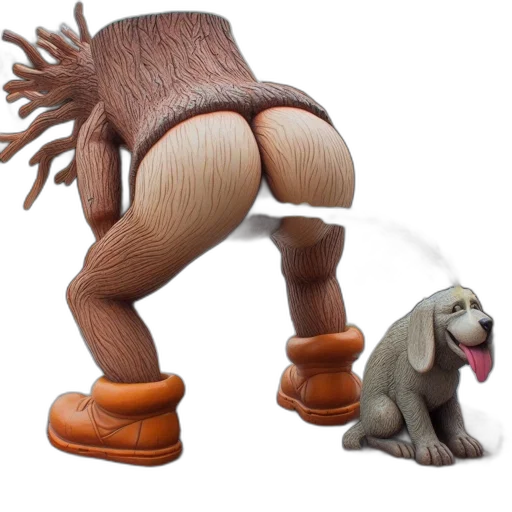 animal, creature, furniture, hair, 3d render, concept art, amusing, whimsical transparent PNG cut-out