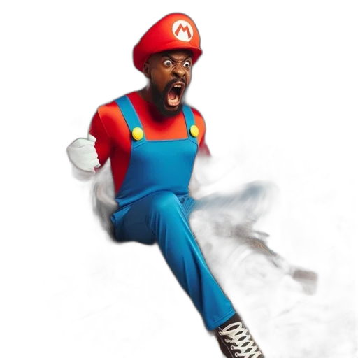 staff, hat, concept art, pixel art, comic book art, 3d render, mario, depicted transparent PNG cut-out