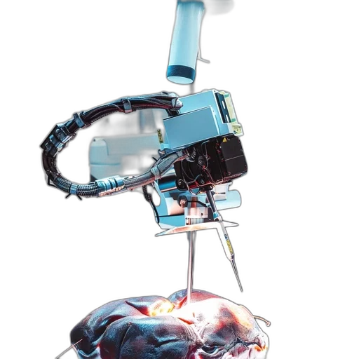 robot, staff, weapon, jewelry, cyberpunk, concept art, 3d render, outer space transparent PNG cut-out