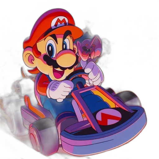 car, weapon, shoes, hat, 3d render, concept art, photorealistic, vaporwave transparent PNG cut-out