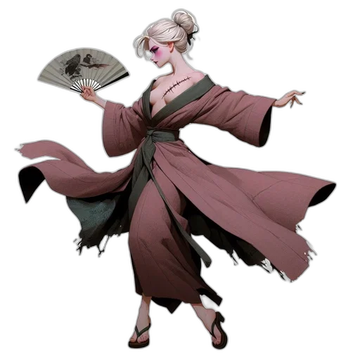 staff, umbrella, weapon, dress, concept art, fantasy art, pixel art, anime transparent PNG cut-out