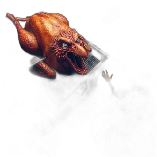 dragon, creature, food, animal, concept art, fantasy art, photorealistic, 3d render transparent PNG cut-out