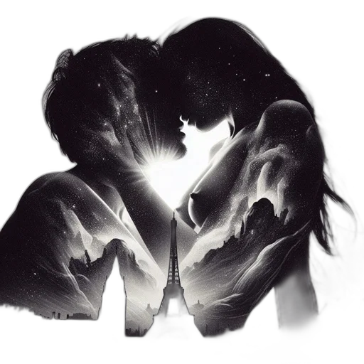 photorealistic, pencil sketch, fantasy art, concept art, outer space, night, neon lights, fog transparent PNG cut-out