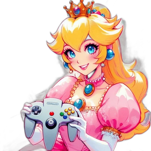 crown, dress, weapon, pixel art, concept art, vaporwave, fantasy art, pastel transparent PNG cut-out