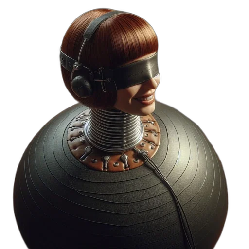 robot, mask, jewelry, staff, 3d render, cyberpunk, photorealistic, concept art transparent PNG cut-out