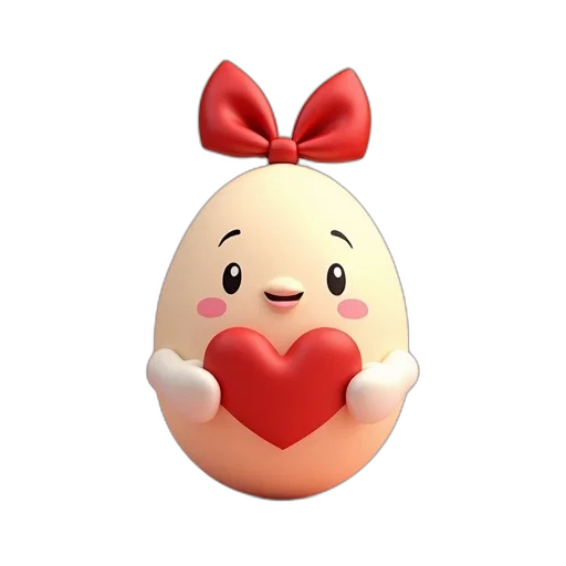 food, animal, 3d render, pixel art, photorealistic, concept art, cartoon, egg transparent PNG cut-out