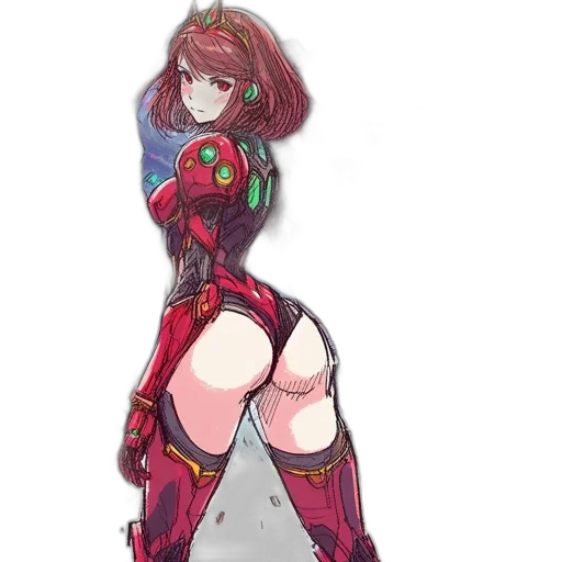 dress, robot, jacket, weapon, concept art, anime, pixel art, watercolor transparent PNG cut-out