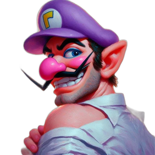 face, staff, mask, hat, 3d render, concept art, photorealistic, vaporwave transparent PNG cut-out