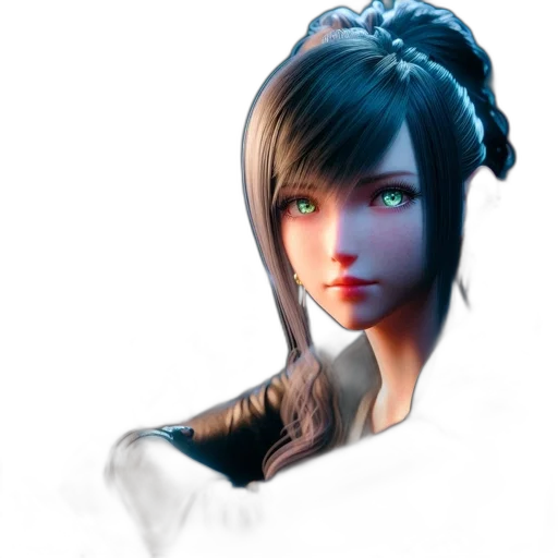 face, staff, photorealistic, concept art, fantasy art, 3d render, blue, monochrome transparent PNG cut-out