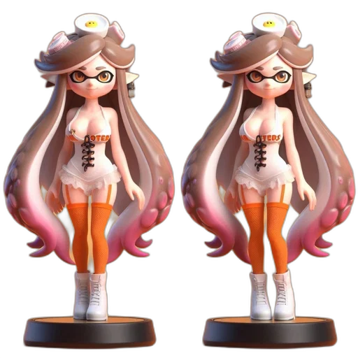 3d render, concept art, image, two, renditions, uniquely, attired, figure transparent PNG cut-out