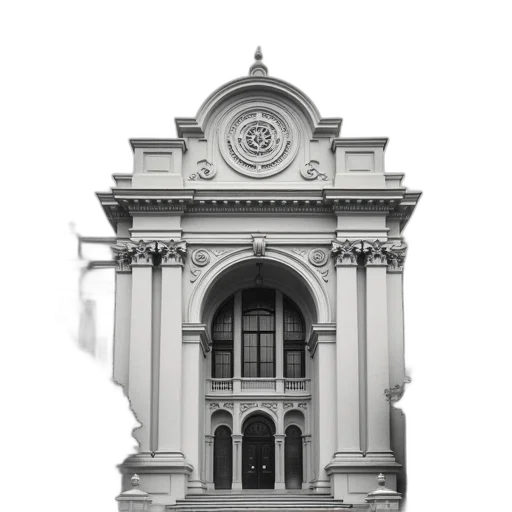 building, staff, crown, dress, 3d render, photorealistic, concept art, city street transparent PNG cut-out