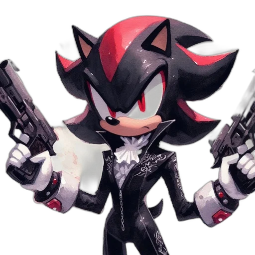 weapon, animal, 3d render, concept art, pixel art, cartoon, anthropomorphic, fox-hedgehog transparent PNG cut-out