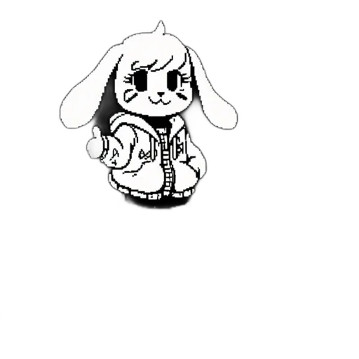 staff, creature, animal, dress, pixel art, cartoon, concept art, pencil sketch transparent PNG cut-out
