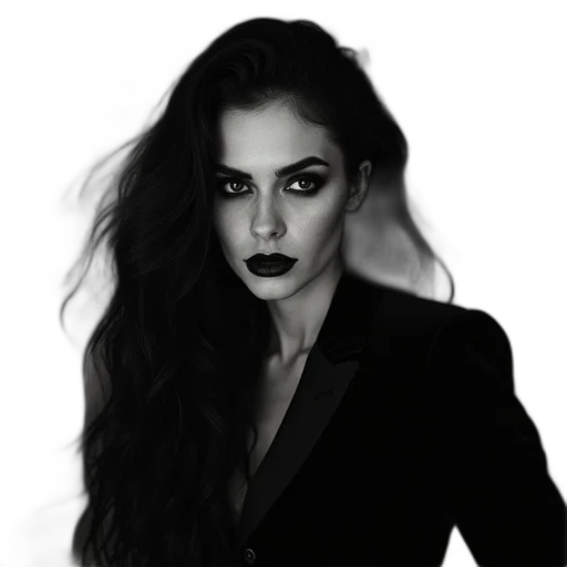face, hair, jacket, dress transparent PNG cut-out