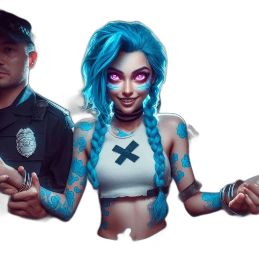 staff, weapon, concept art, cyberpunk, fantasy art, comic book art, blue, woman transparent PNG cut-out