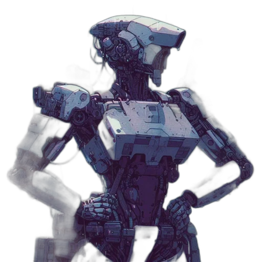 robot, creature, weapon, animal, concept art, 3d render, pixel art, cyberpunk transparent PNG cut-out