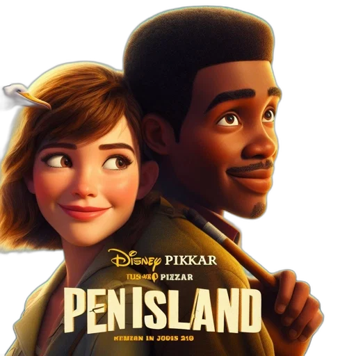 concept art, cartoon, 3d render, comic book art, fire, disney, pixar, penisland transparent PNG cut-out