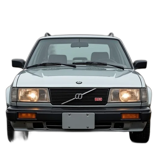car, photorealistic, vaporwave, front transparent PNG cut-out