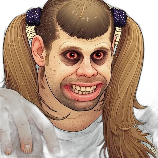 face, creature, hair, animal, photorealistic, cartoon, concept art, anime transparent PNG cut-out