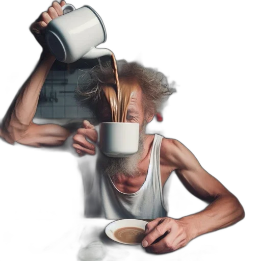food, face, photorealistic, concept art, comic book art, oil painting, older, man transparent PNG cut-out