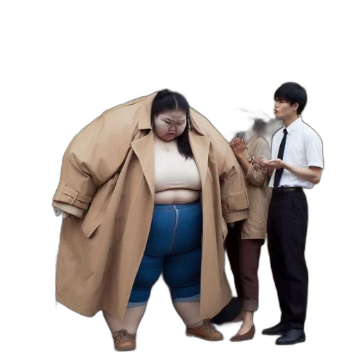 jacket, dress, umbrella, staff, concept art, mcdonald, exterior, plus-sized transparent PNG cut-out