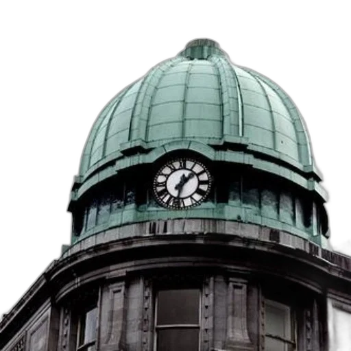 building, crown, umbrella, hat, photorealistic, green, domed, clock transparent PNG cut-out